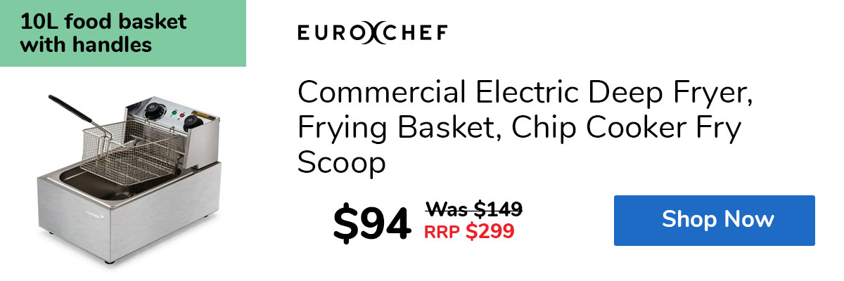 Commercial Electric Deep Fryer, Frying Basket, Chip Cooker Fry Scoop