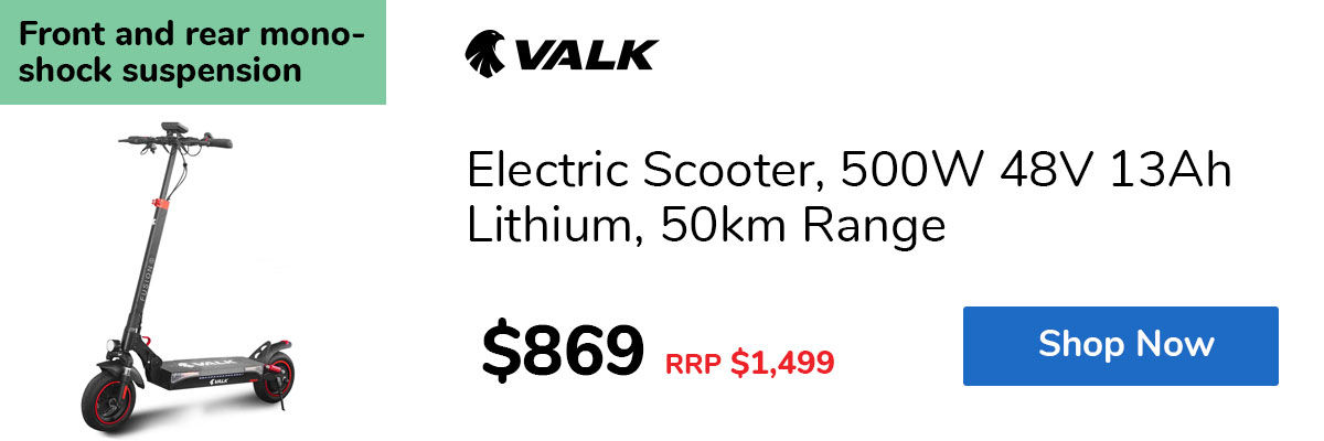 Electric Scooter, 500W 48V 13Ah Lithium, 50km Range