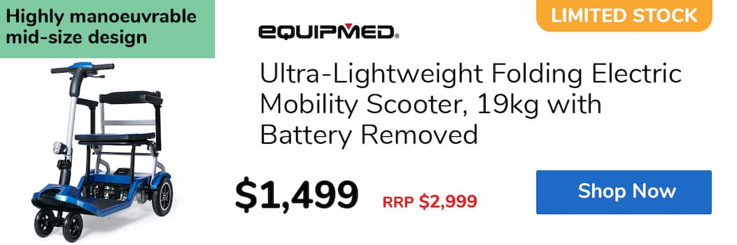 Ultra-Lightweight Folding Electric Mobility Scooter, 19kg with Battery Removed