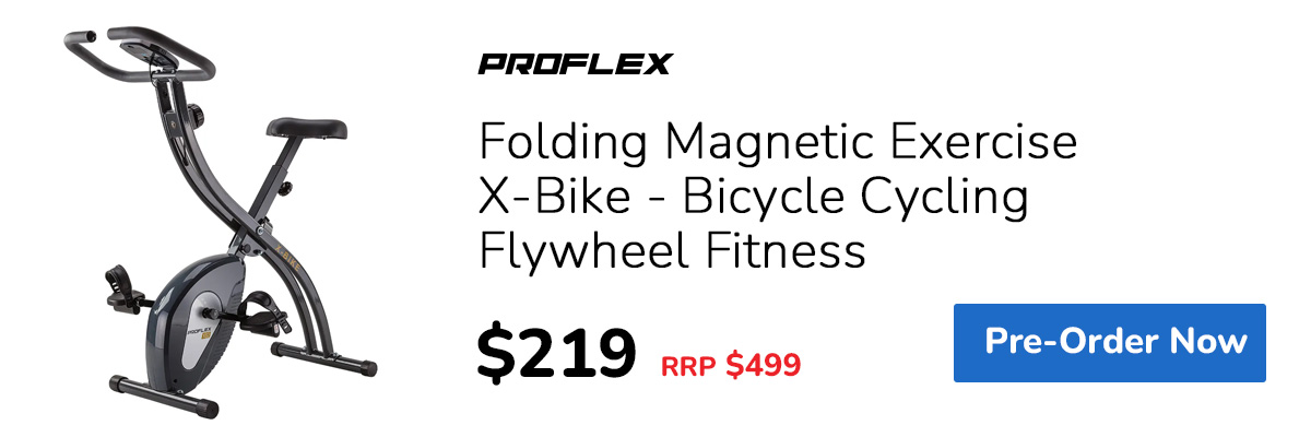PRE-ORDER PROFLEX Folding Magnetic Exercise X-Bike - Bicycle Cycling Flywheel Fitness