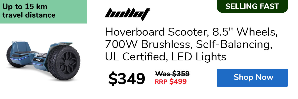 Hoverboard Scooter, 8.5" Wheels, 700W Brushless, Self-Balancing, UL Certified, LED Lights