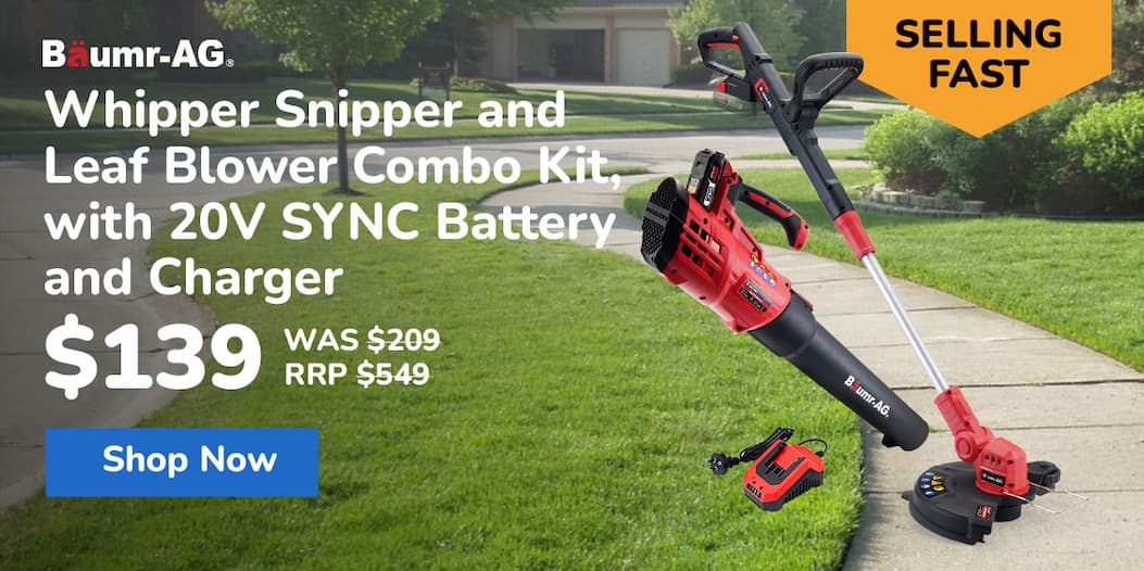 BAUMR-AG Whipper Snipper and Leaf Blower Combo Kit, with 20V SYNC Battery and Charger