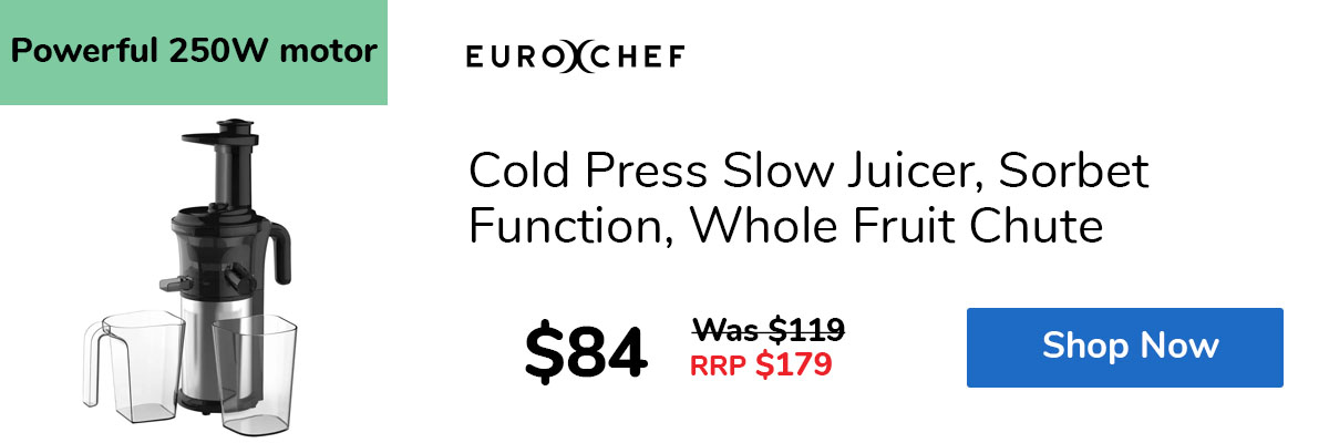 Cold Press Slow Juicer, Sorbet Function, Whole Fruit Chute
