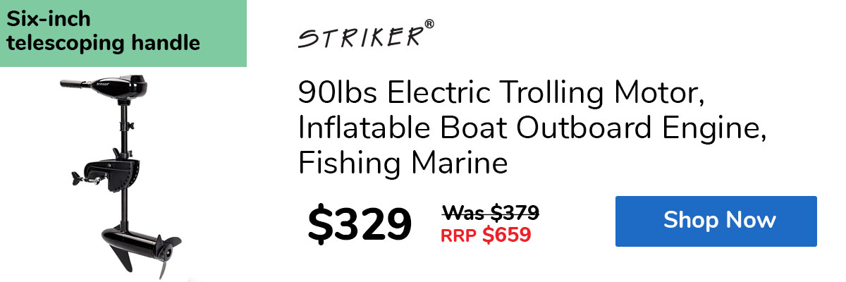 90lbs Electric Trolling Motor, Inflatable Boat Outboard Engine, Fishing Marine