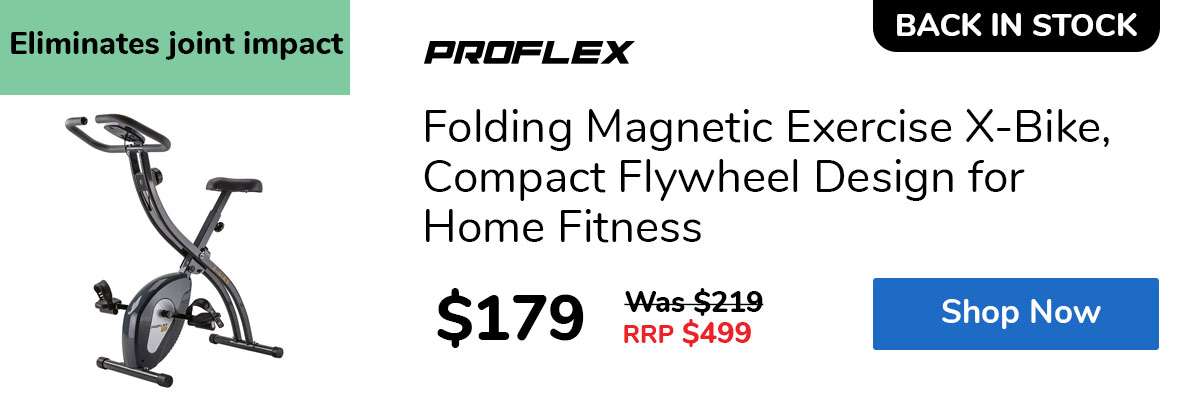 Folding Magnetic Exercise X-Bike, Compact Flywheel Design for Home Fitness
