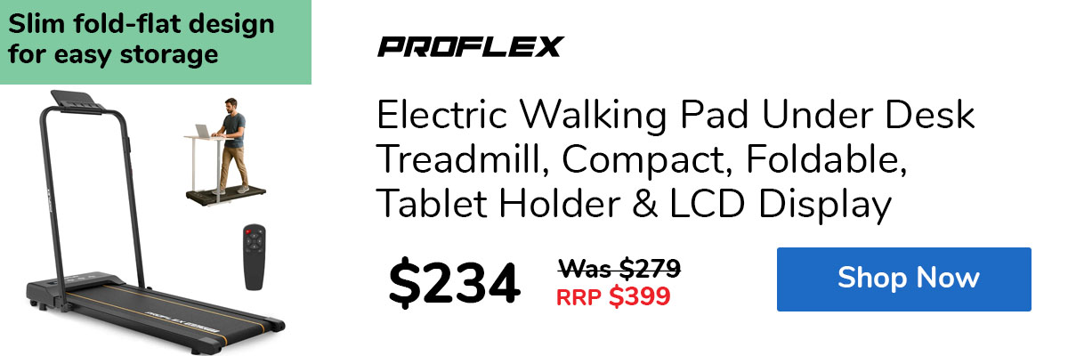Electric Walking Pad Under Desk Treadmill, Compact, Foldable, Tablet Holder & LCD Display