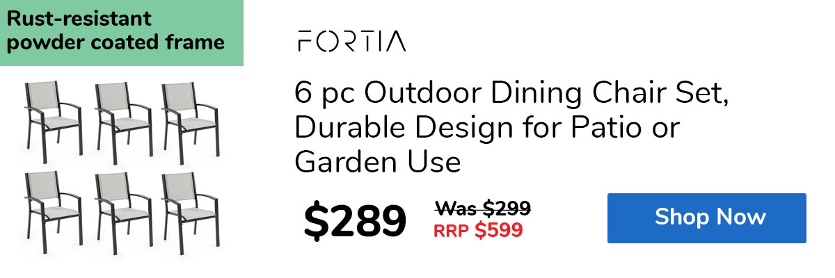 6 pc Outdoor Dining Chair Set, Durable Design for Patio or Garden Use