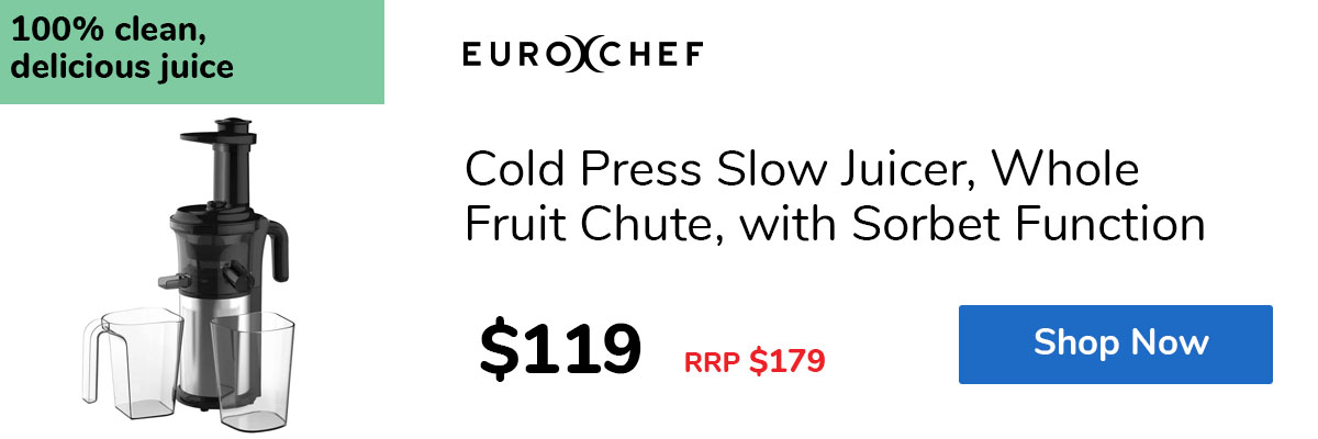 Cold Press Slow Juicer, Whole Fruit Chute, with Sorbet Function