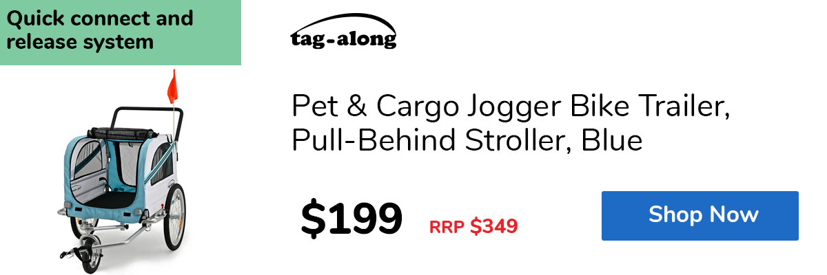 Pet & Cargo Jogger Bike Trailer, Pull-Behind Stroller, Blue