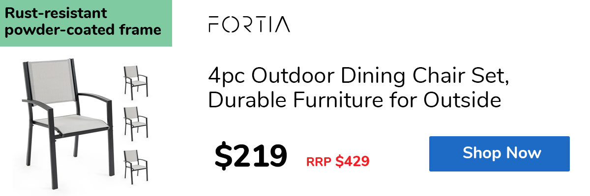 4pc Outdoor Dining Chair Set, Durable Furniture for Outside