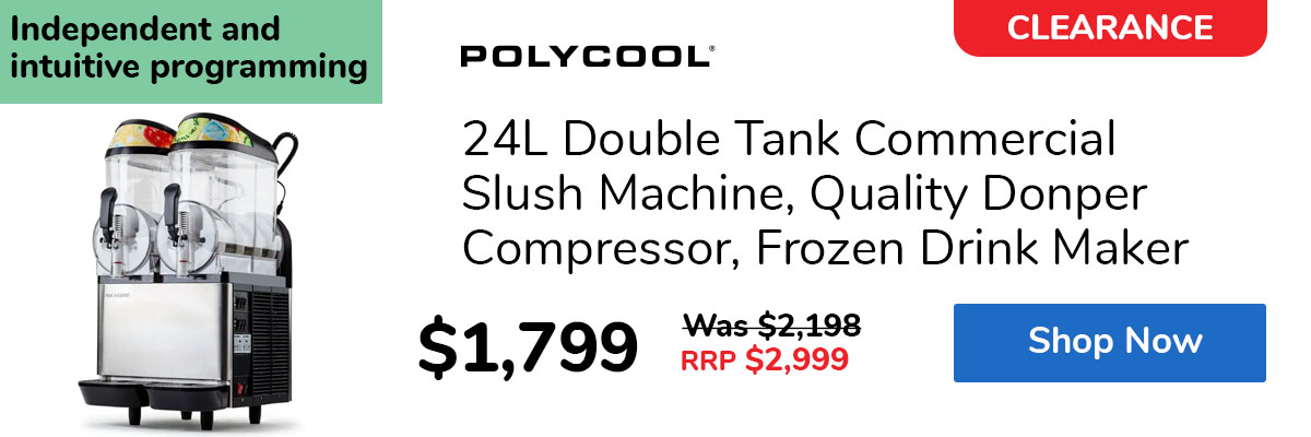 24L Double Tank Commercial Slush Machine, Quality Donper Compressor, Frozen Drink Maker