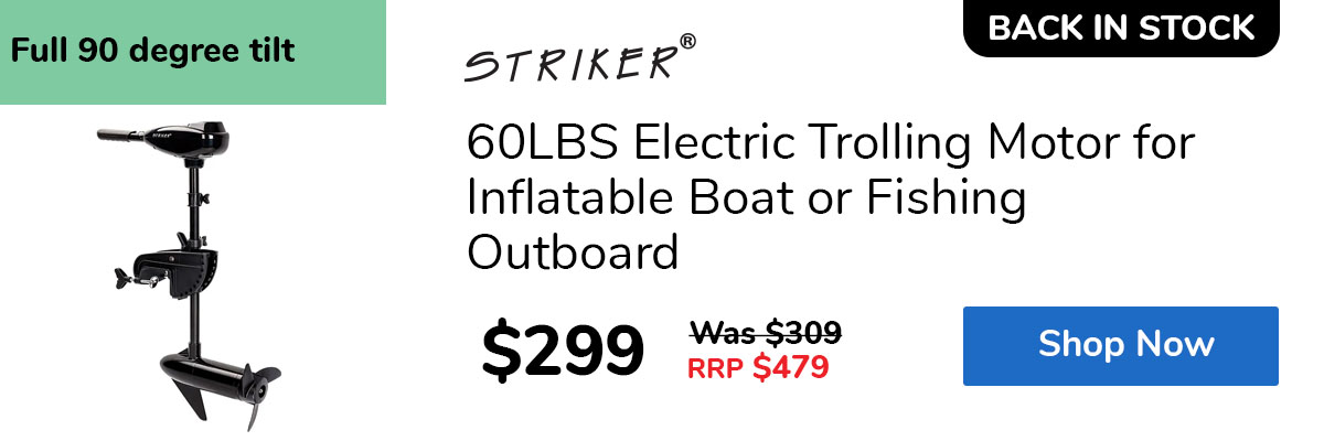 60LBS Electric Trolling Motor for Inflatable Boat or Fishing Outboard