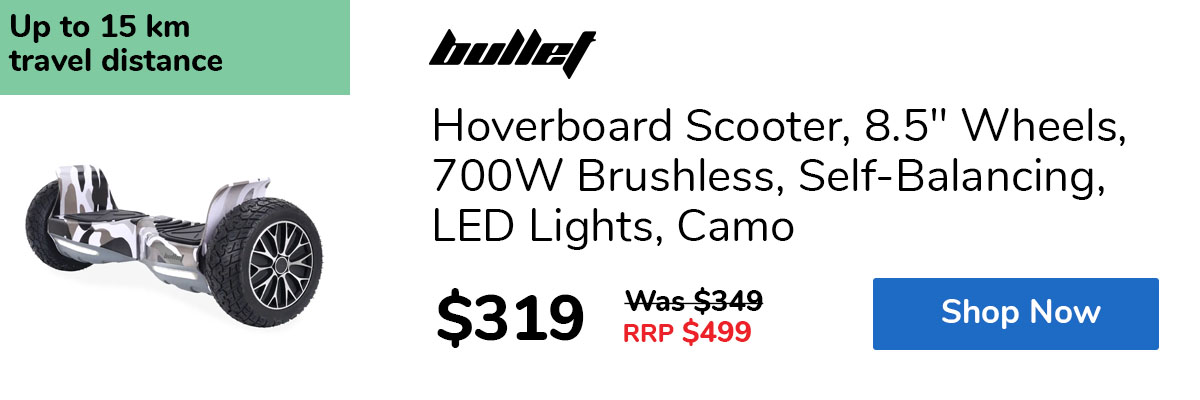 Hoverboard Scooter, 8.5" Wheels, 700W Brushless, Self-Balancing, LED Lights, Camo