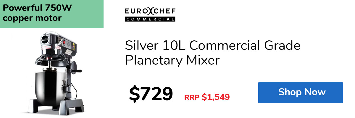 Silver 10L Commercial Grade Planetary Mixer
