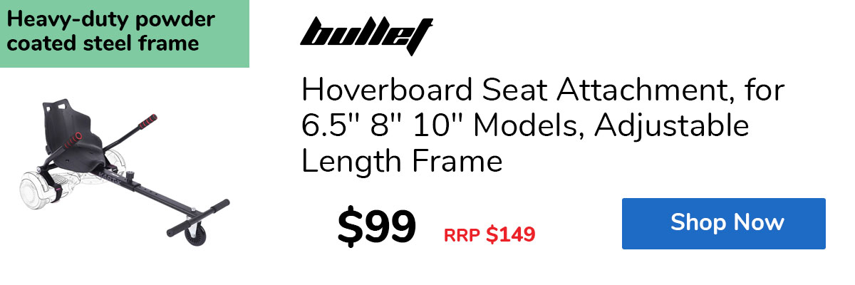Hoverboard Seat Attachment, for 6.5" 8" 10" Models, Adjustable Length Frame