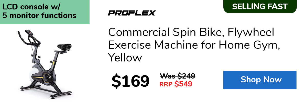 Commercial Spin Bike, Flywheel Exercise Machine for Home Gym, Yellow
