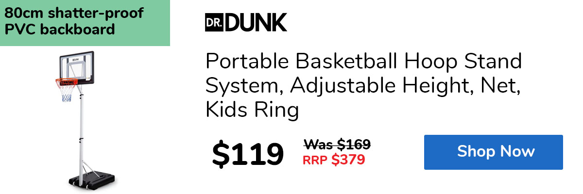 Portable Basketball Hoop Stand System, Adjustable Height, Net, Kids Ring