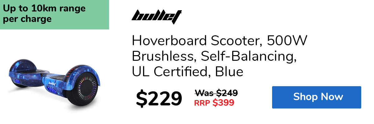 Hoverboard Scooter, 500W Brushless, Self-Balancing, UL Certified, Blue