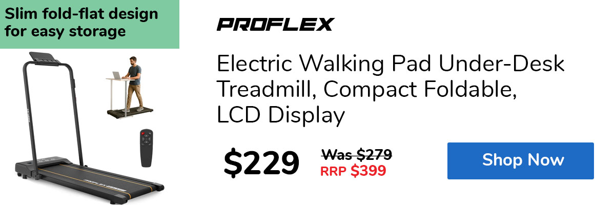 Electric Walking Pad Under-Desk Treadmill, Compact Foldable, LCD Display