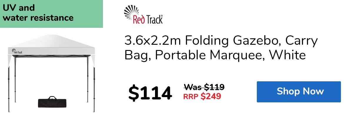 3.6x2.2m Folding Gazebo, Carry Bag, Portable Marquee, White