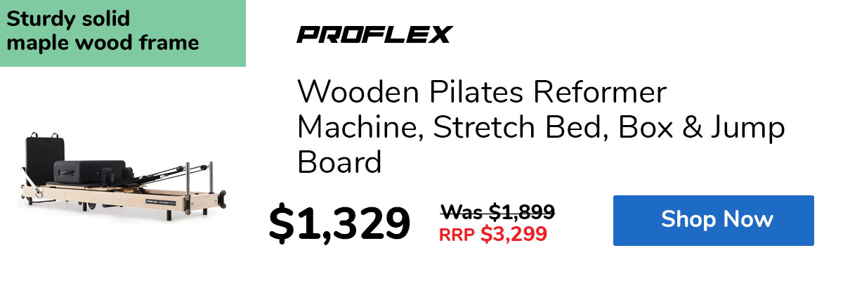 Wooden Pilates Reformer Machine, Stretch Bed, Box & Jump Board
