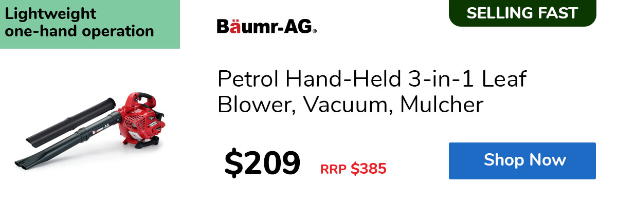 Petrol Hand-Held 3-in-1 Leaf Blower, Vacuum, Mulcher
