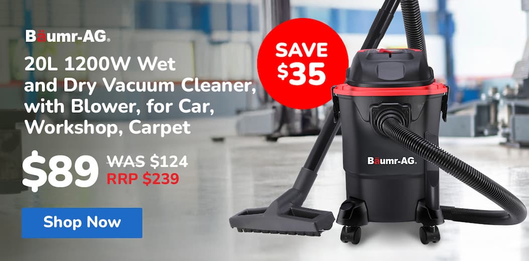 BAUMR-AG 20L 1200W Wet and Dry Vacuum Cleaner, with Blower, for Car, Workshop, Carpet