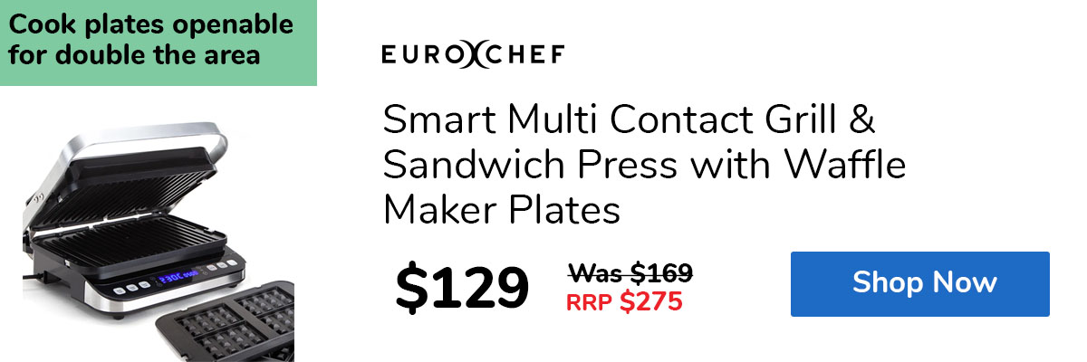 Smart Multi Contact Grill & Sandwich Press with Waffle Maker Plates