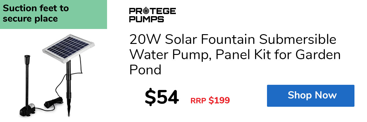 20W Solar Fountain Submersible Water Pump, Panel Kit for Garden Pond