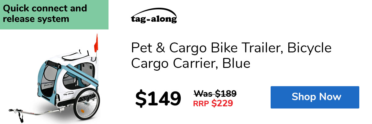 Pet & Cargo Bike Trailer, Bicycle Cargo Carrier, Blue