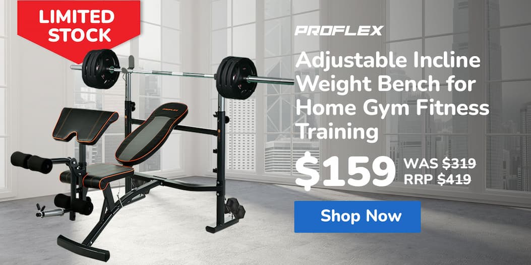 PROFLEX Adjustable Incline Weight Bench for Home Gym Fitness Training