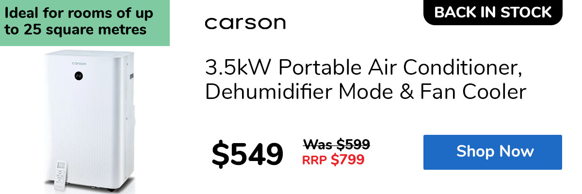 3.5kW Portable Air Conditioner, Dehumidifier Mode & Fan Cooler