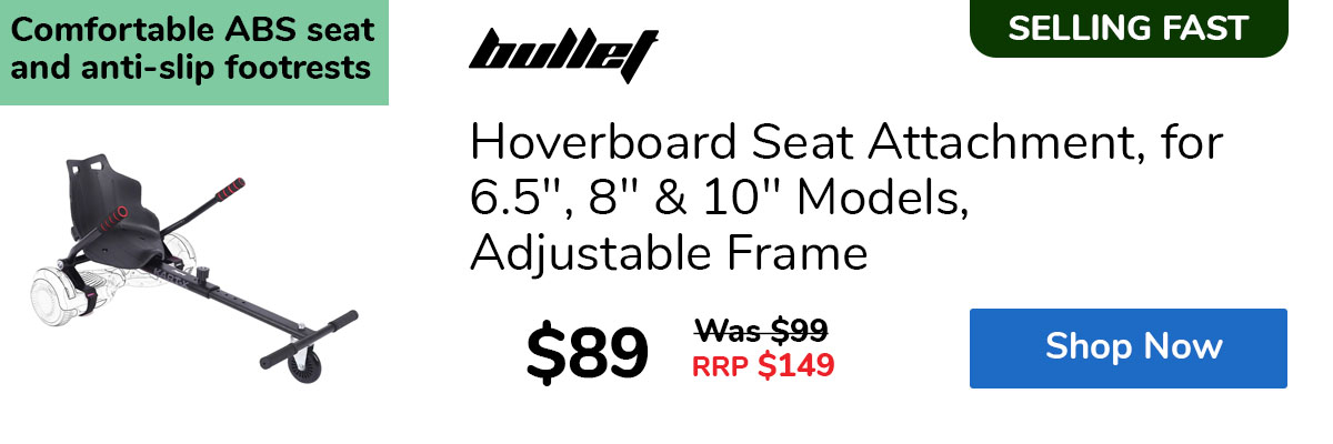 Hoverboard Seat Attachment, for 6.5", 8" & 10" Models, Adjustable Frame