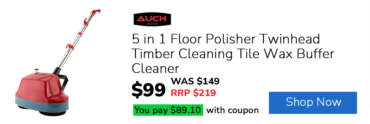 Auch 5 in 1 Floor Polisher Twinhead Timber Cleaning Tile Wax Buffer Cleaner