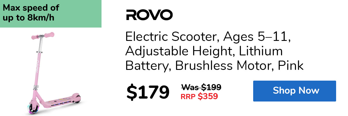 Electric Scooter, Ages 5–11, Adjustable Height, Lithium Battery, Brushless Motor, Pink