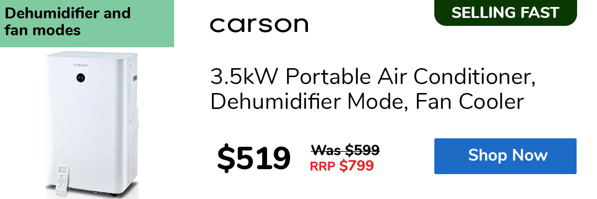 3.5kW Portable Air Conditioner, Dehumidifier Mode, Fan Cooler