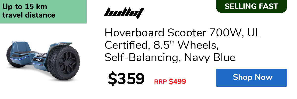 Hoverboard Scooter 700W, UL Certified, 8.5" Wheels, Self-Balancing, Navy Blue