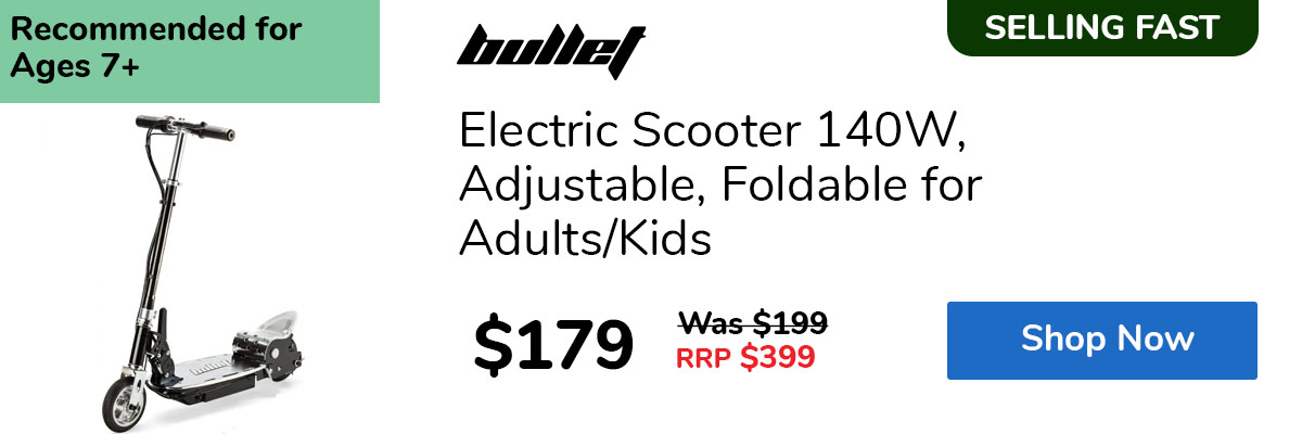Electric Scooter 140W, Adjustable, Foldable for Adults/Kids