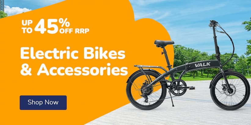 ELECTRIC BIKES & ACCESSORIES UP TO 45% OFF RRP