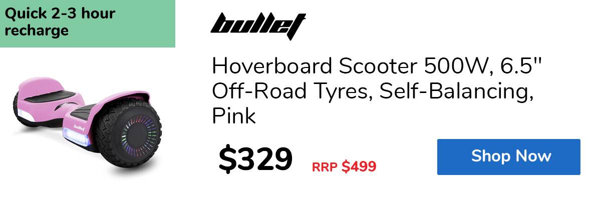 Hoverboard Scooter 500W, 6.5" Off-Road Tyres, Self-Balancing, Pink