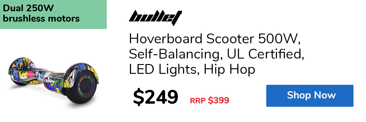 Hoverboard Scooter 500W, Self-Balancing, UL Certified, LED Lights, Hip Hop