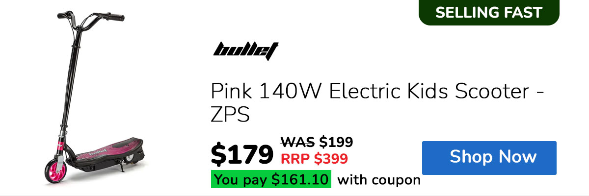 BULLET Pink 140W Electric Kids Scooter - ZPS