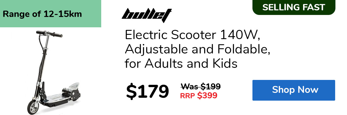 Electric Scooter 140W, Adjustable and Foldable, for Adults and Kids