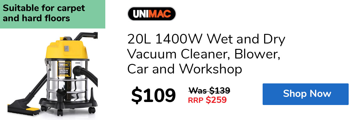 20L 1400W Wet and Dry Vacuum Cleaner, Blower, Car and Workshop