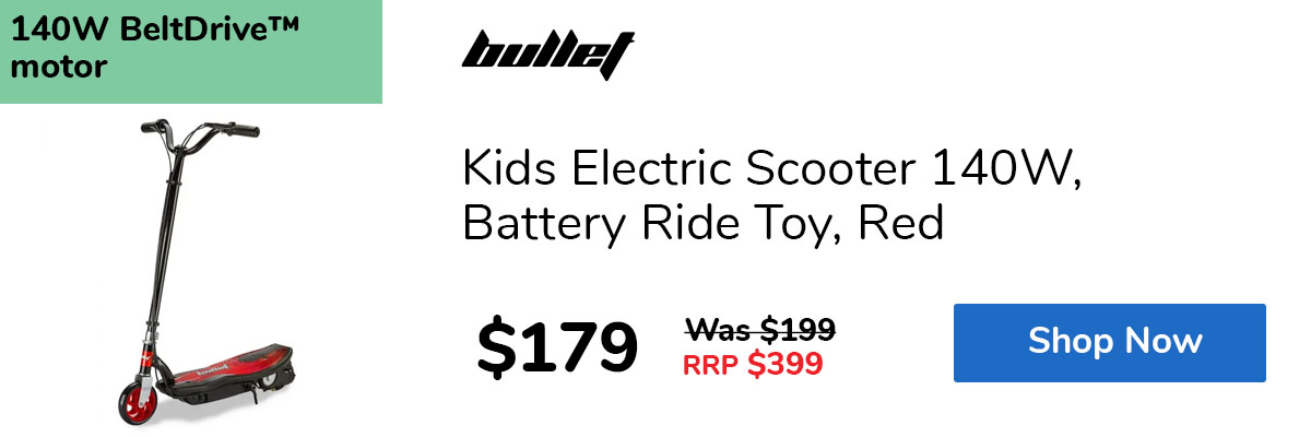 Kids Electric Scooter 140W, Battery Ride Toy, Red