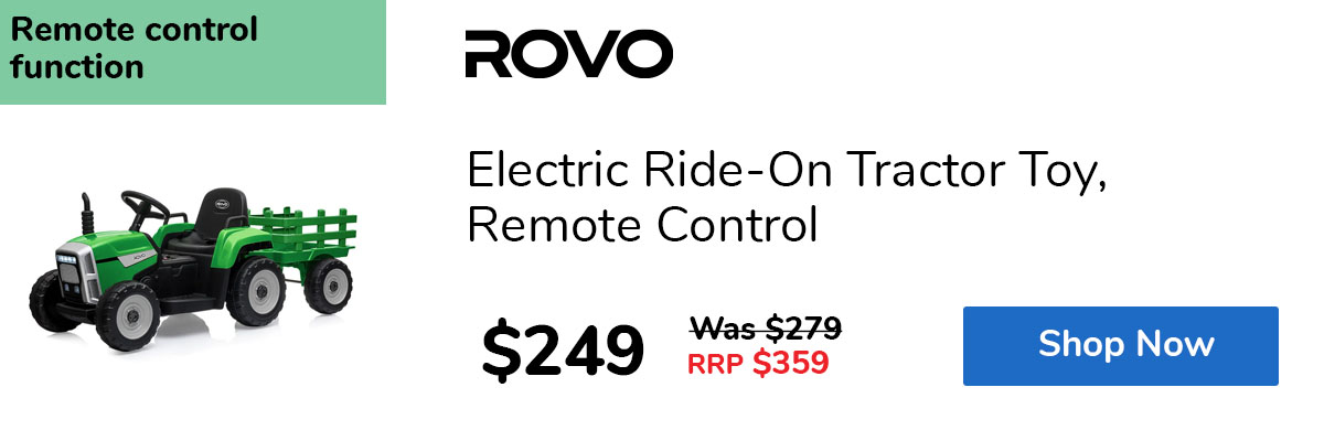 Electric Ride-On Tractor Toy, Remote Control