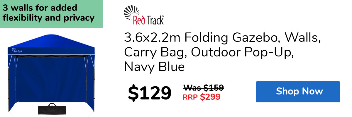 3.6x2.2m Folding Gazebo, Walls, Carry Bag, Outdoor Pop-Up, Navy Blue