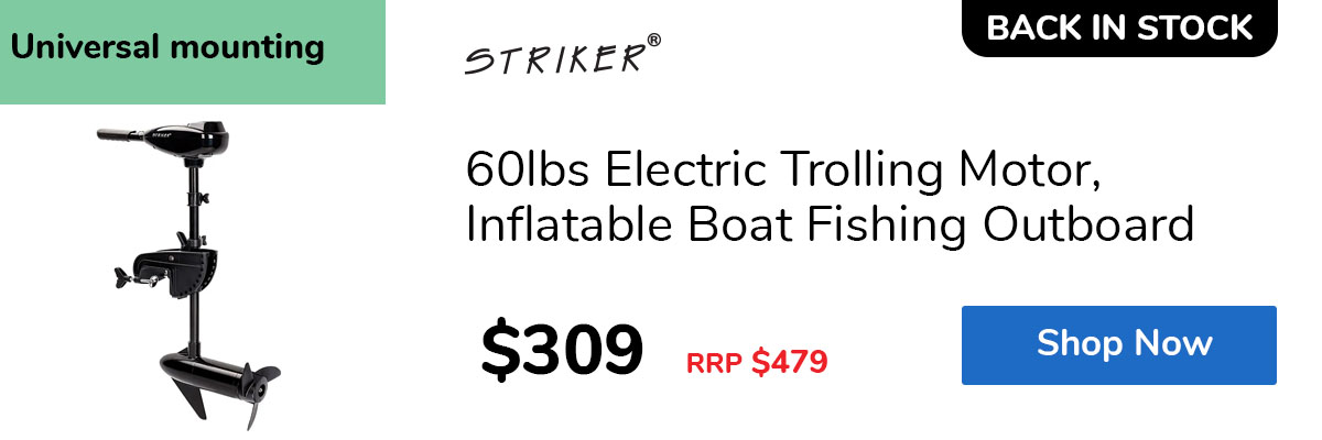 60lbs Electric Trolling Motor, Inflatable Boat Fishing Outboard