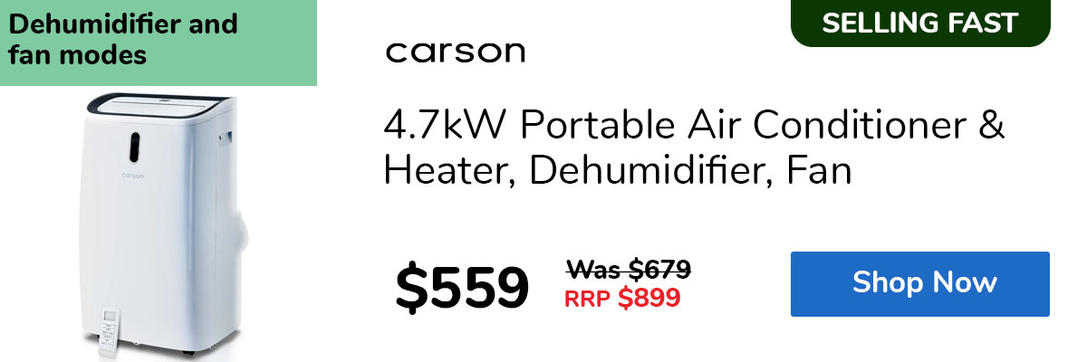 4.7kW Portable Air Conditioner & Heater, Dehumidifier, Fan