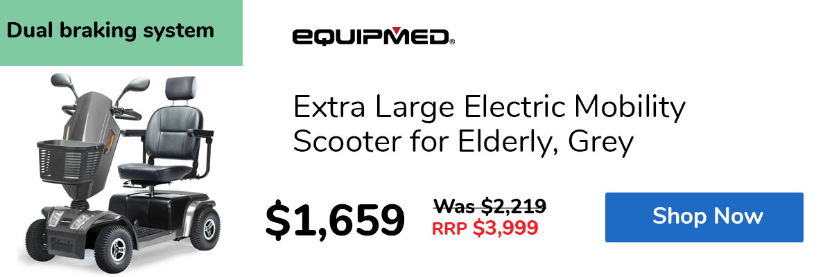 Extra Large Electric Mobility Scooter for Elderly, Grey